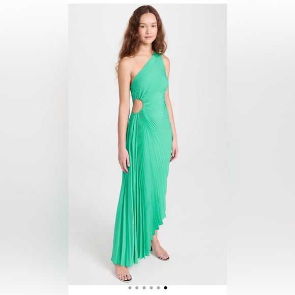 A.L.C.
Delfina Pleated One-Shoulder Gown - Picture 2 of 9